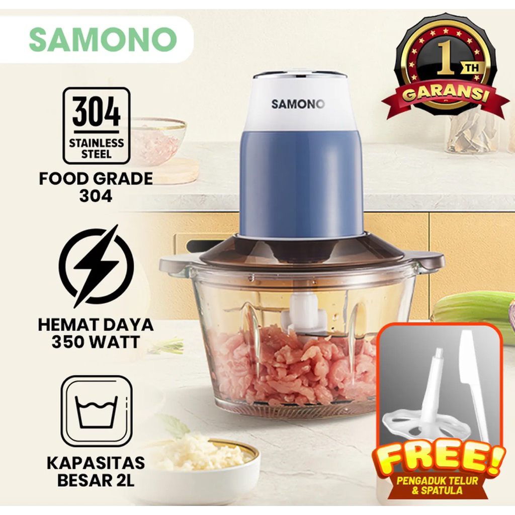 CHOPPER SAMONO 2.2 LITER - FOOD CHOPPER SAMONO - FOOD PROCESSOR SAMONO 2.2 LITER - CHOPPER MURAH PAL