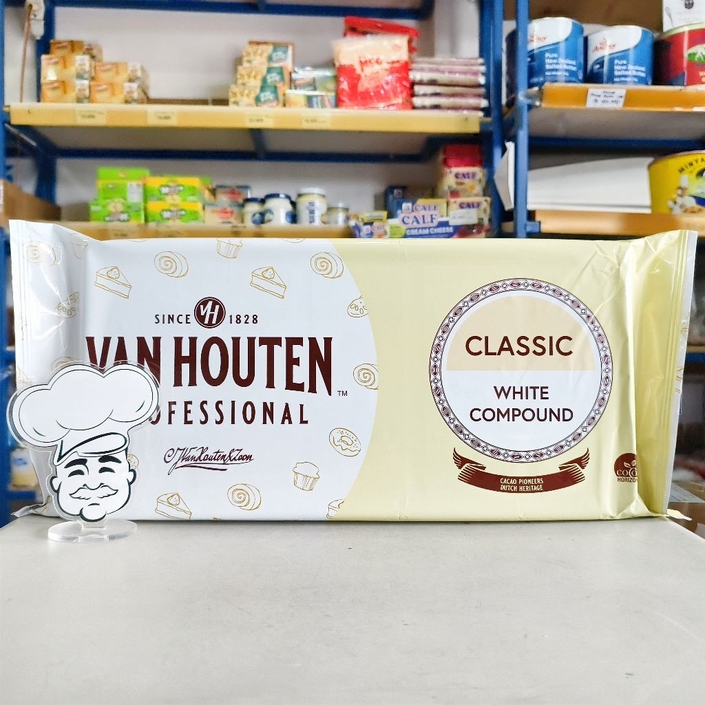 Van Houten White Compound 1Kg / White Coklat VanHouten / Coklat Putih Batang Van Houten