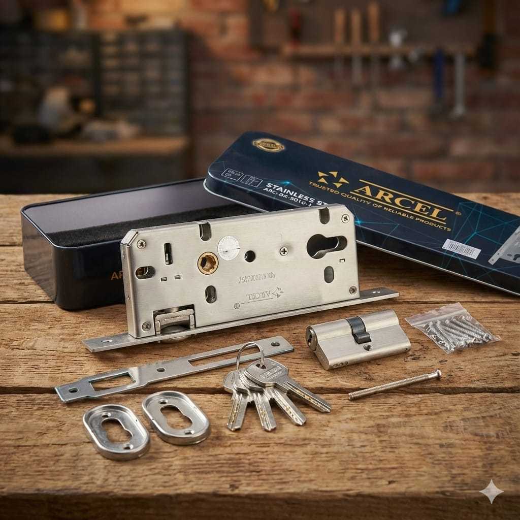 Body Kunci Pintu Rumah / Stainless Steel Body Pelor Set / Set Body Kunci Pelor - ARCEL