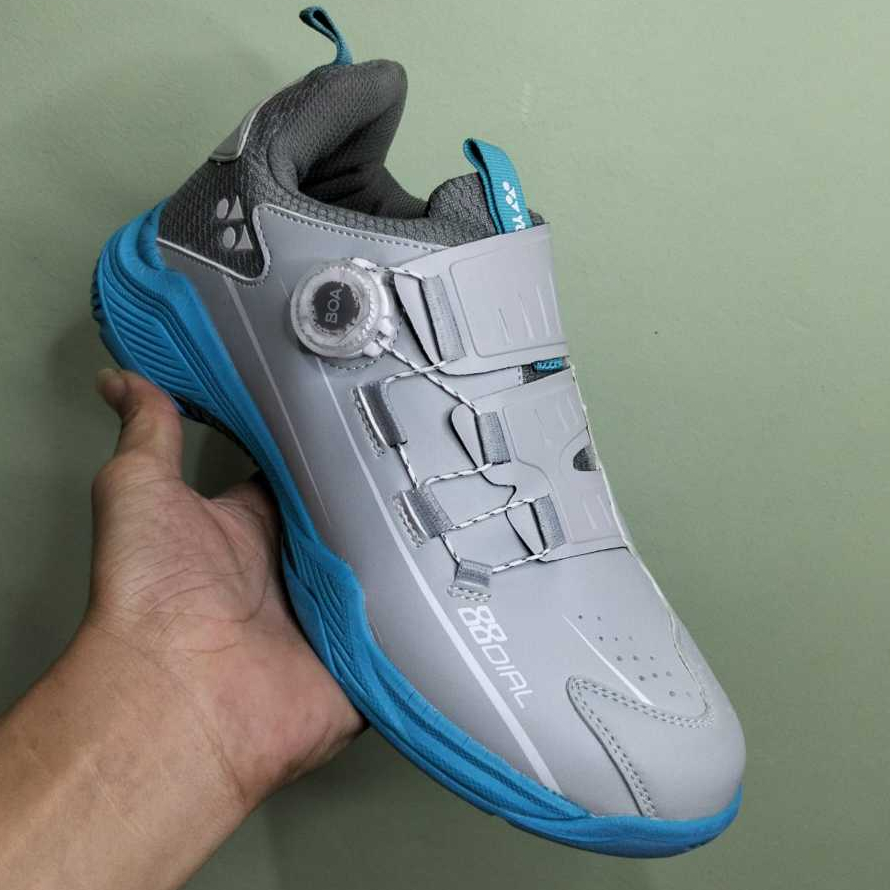 Yonex SHB88D2WEX Turquiose Gray - Sepatu Slipon Badminton 88 Dial Boa