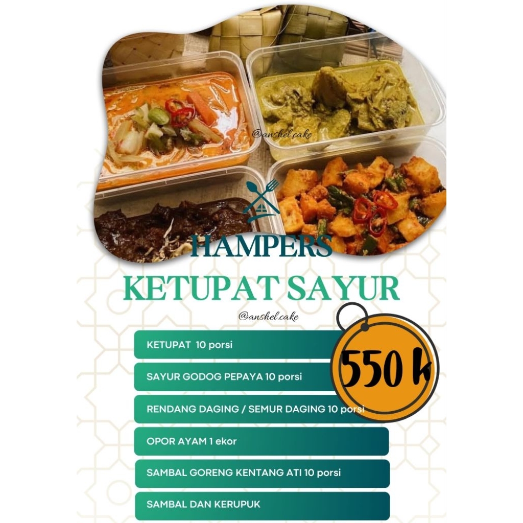 hampers ketupat sayur - hampers lebaran - ketupat sayur - hantaran lebaran - hampers premium