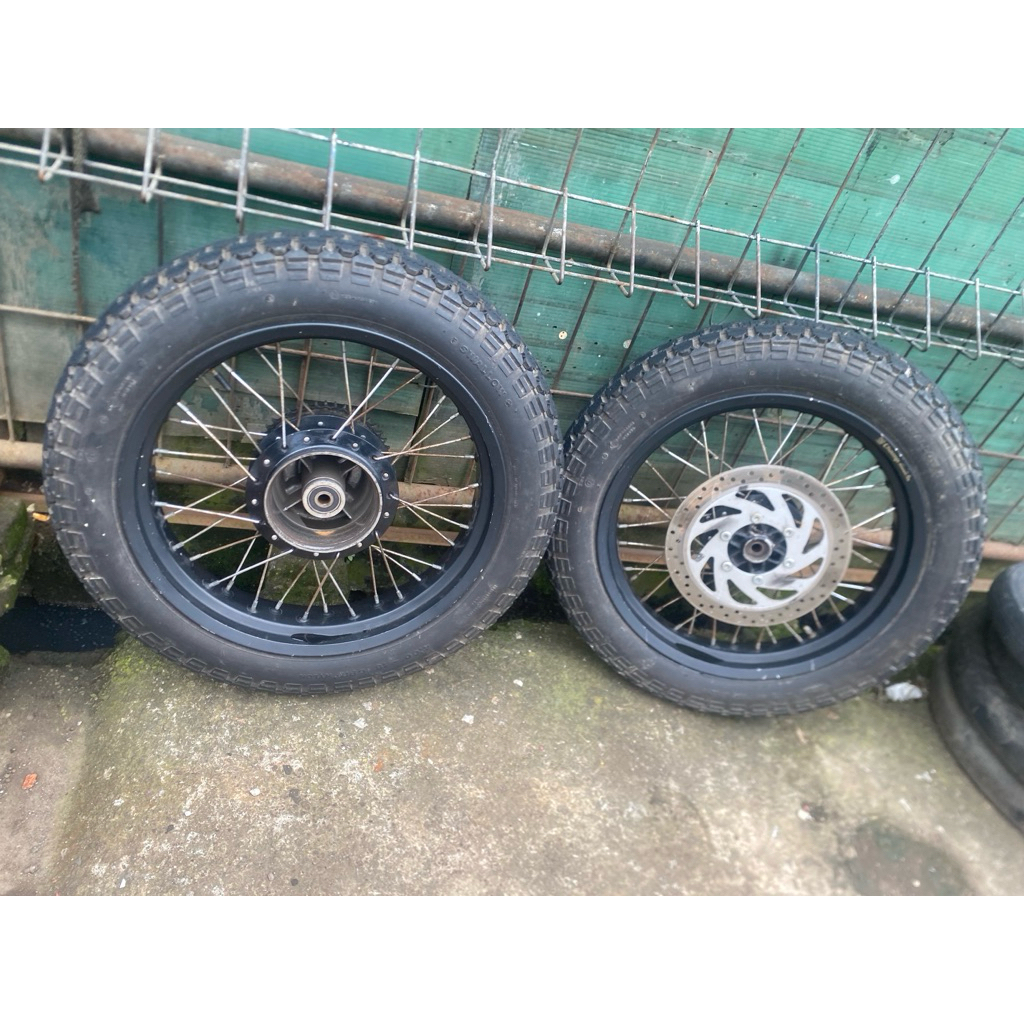 velg set ring 17 ban wiro tromol dpn scorpio blkng megapro