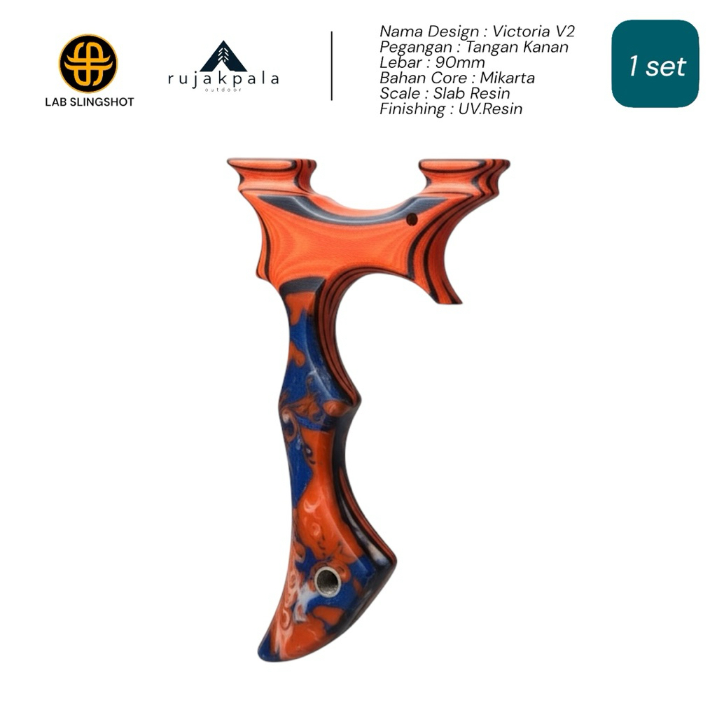 ketapel micarta victoria v2 laminasi by lab slingshot