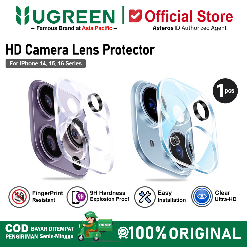 UGREEN Lens Camera Protector iPhone 16 15 14 Series Full Film Transparent Protection Glass