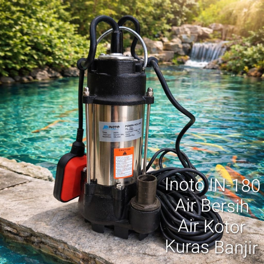 Pompa Celup/Kolam/Sumersible Pump INOTO INV180 (OTOMATIS & 260watt)