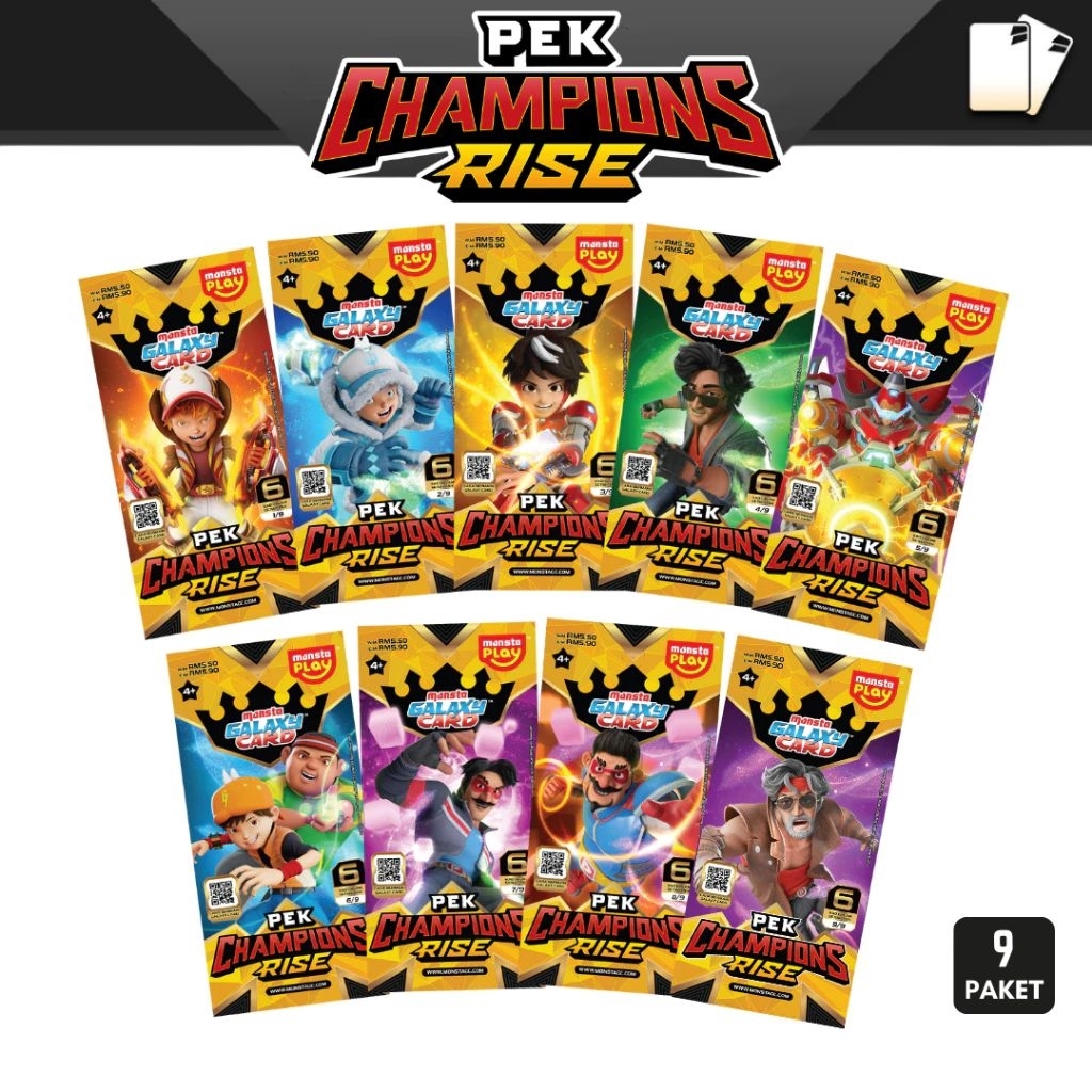 Pek Champion Rise - Boboiboy Monsta Galaxy Card Set Malaysia
