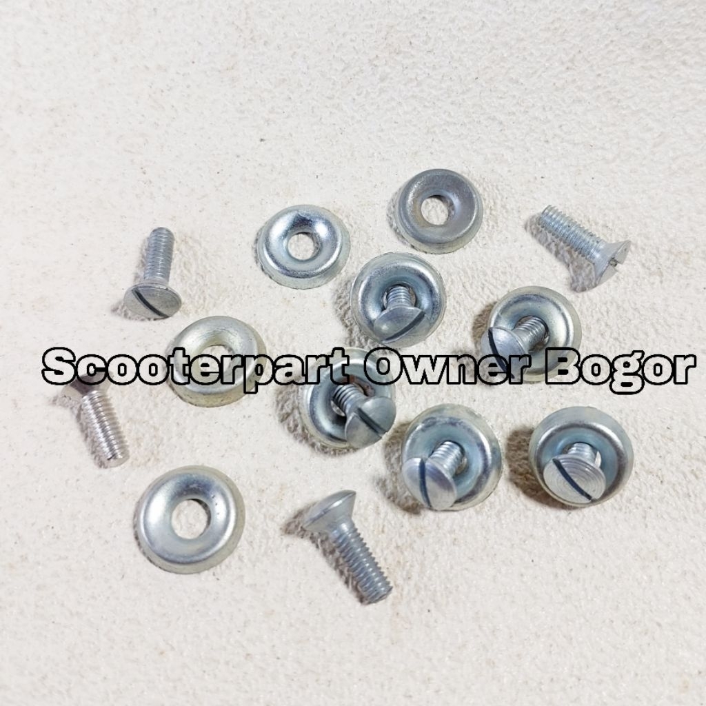 Baut Min Ring Topi Headlamp Lampu Depan Vespa Super Sprint Latin S GL SS VBA VBB VNB VGLB Kongo