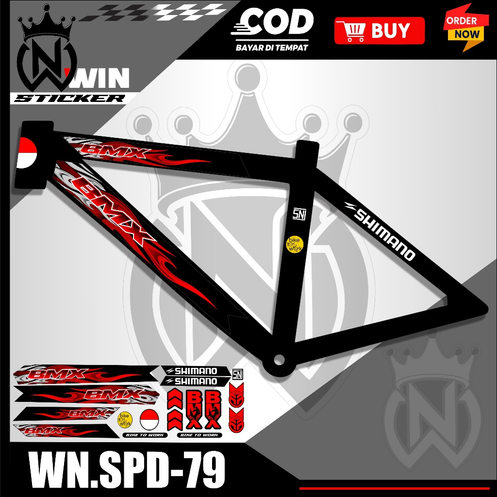 STRIPING SEPEDA BMX API / VARIASI STRIPING API BMX WN.SPD-79