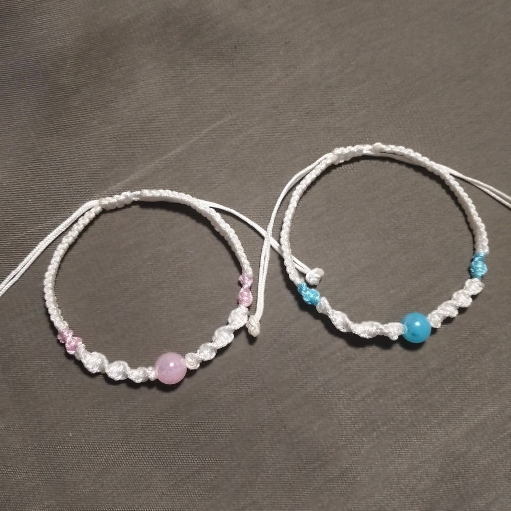 [TG003] Gelang Mote Tali Giok Putih