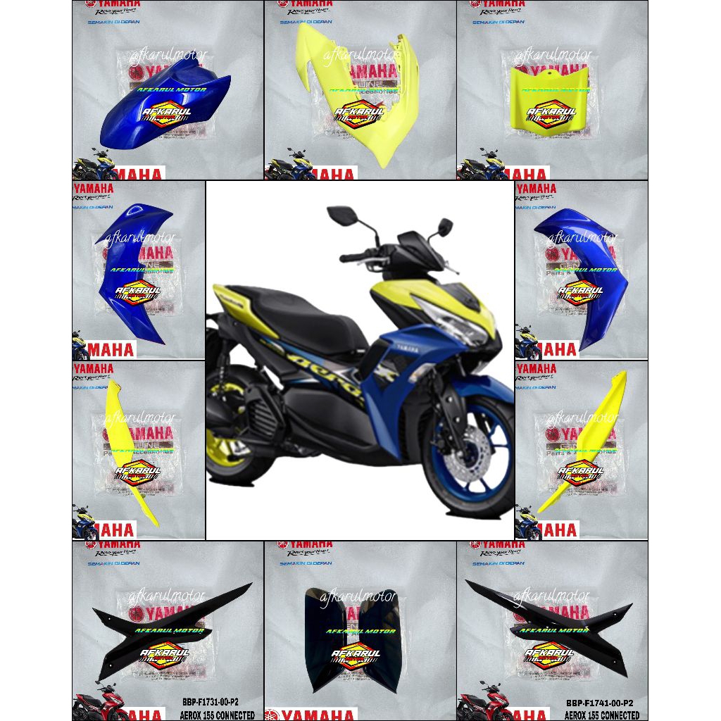 BODY BODY HALUS VARIAN KUNING STABILO AEROX 155 CONNECTED 155 2021-2024 ORIGINAL YAMAHA