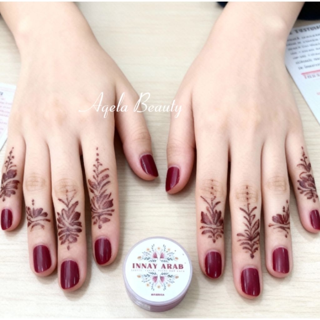 Henna kuku innay arab warna maroon, pacci kuku