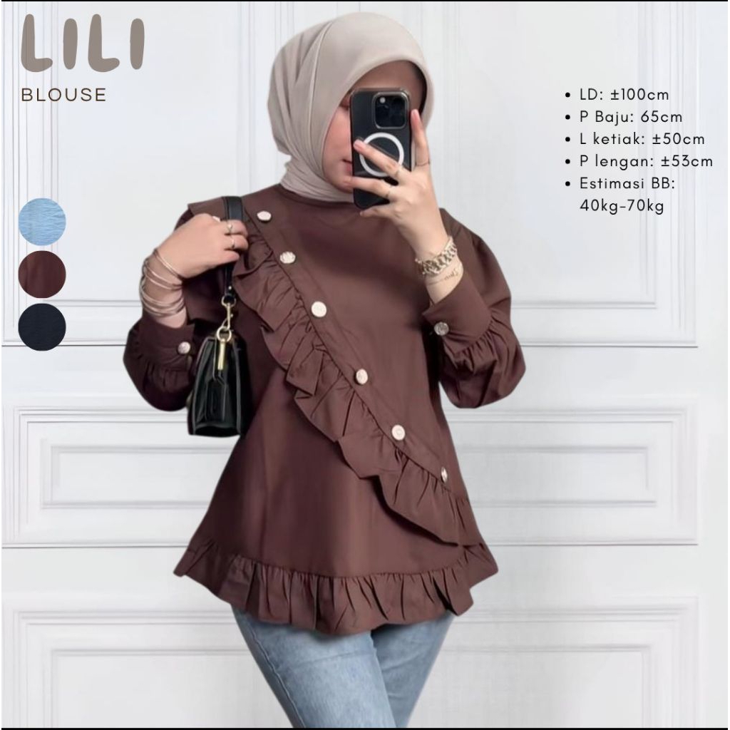 Blouse Wanita Lili - Blouse Lili atasan pakaian wanita