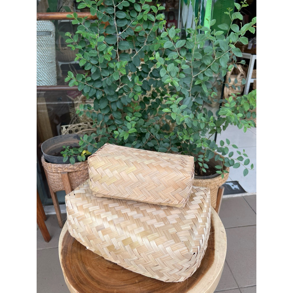 Besek Bambu Persegi Panjang / Besek Bambu Natural Persegi Panjang