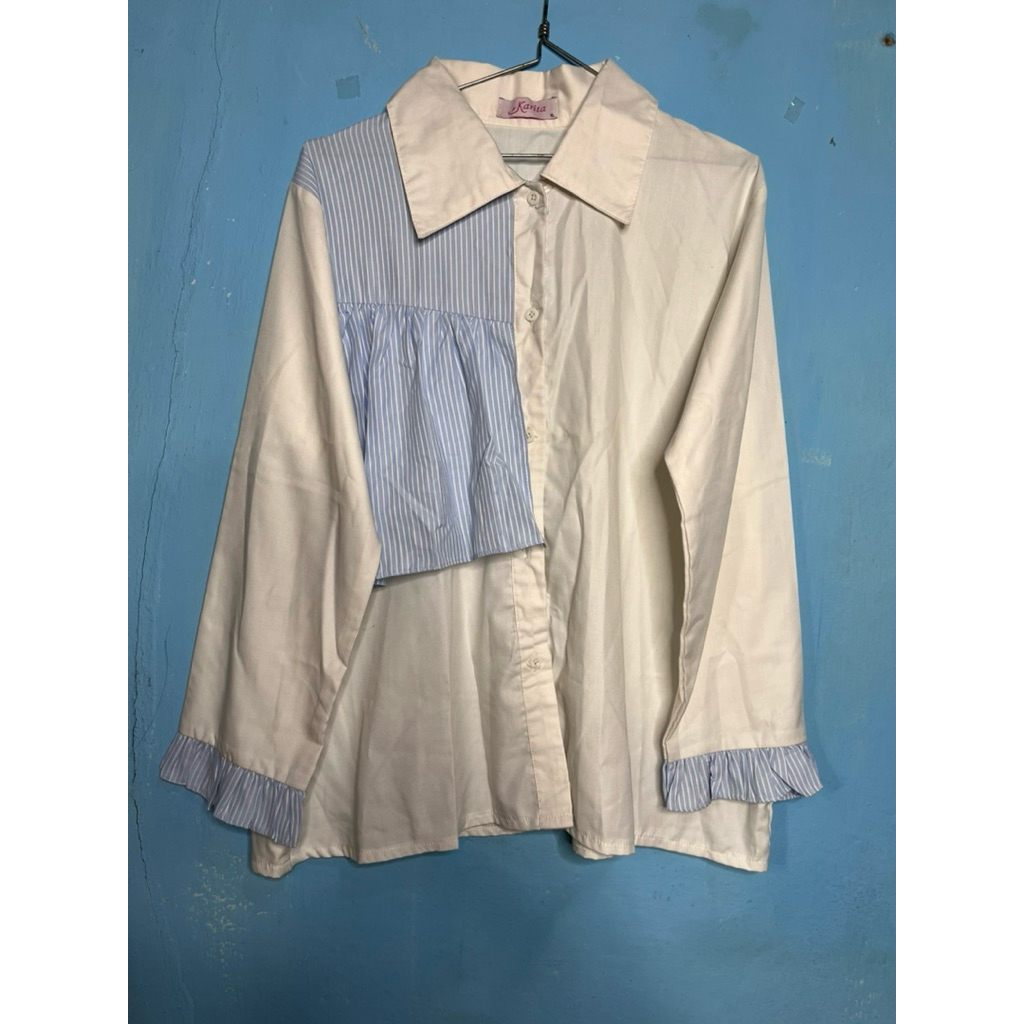 PRELOVED KEMEJA BAJU LENGAN PANJANG BIG SIZE, BAJU KEMEJA LEBARAN, BAJU KARITA MUSLIM, BAJU KULIAH K