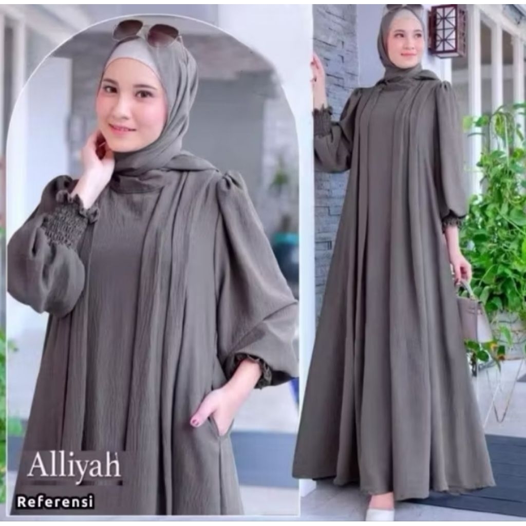 Baju Dress Wanita Gamis Aliyah