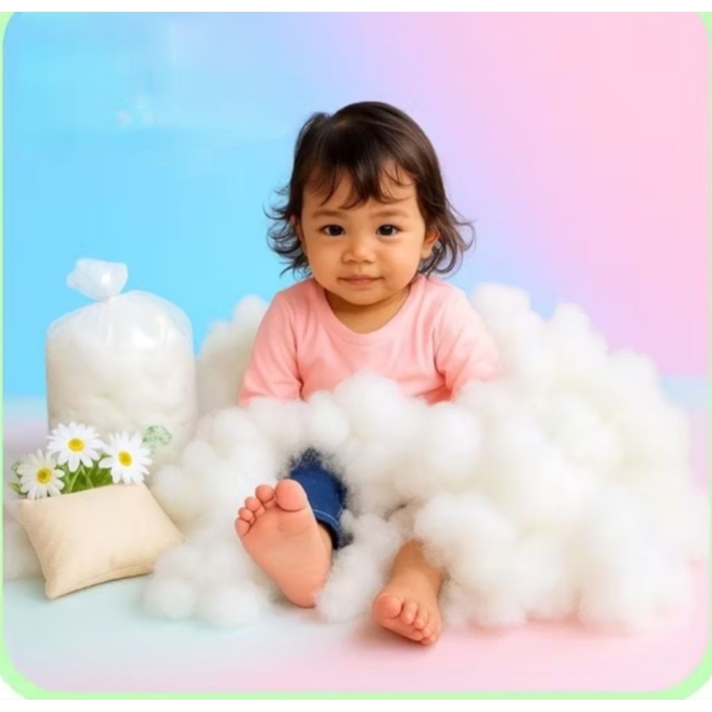 dakron kiloan murah dakron 1 kg isian bantal guling kasur boneka