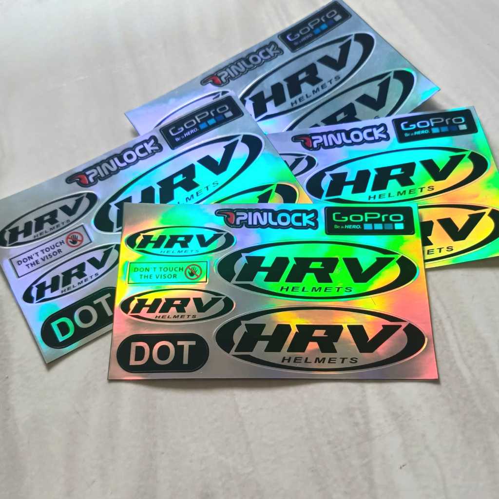 Sticker Helm HRV Vinyl Hologram Laminating Gloss
