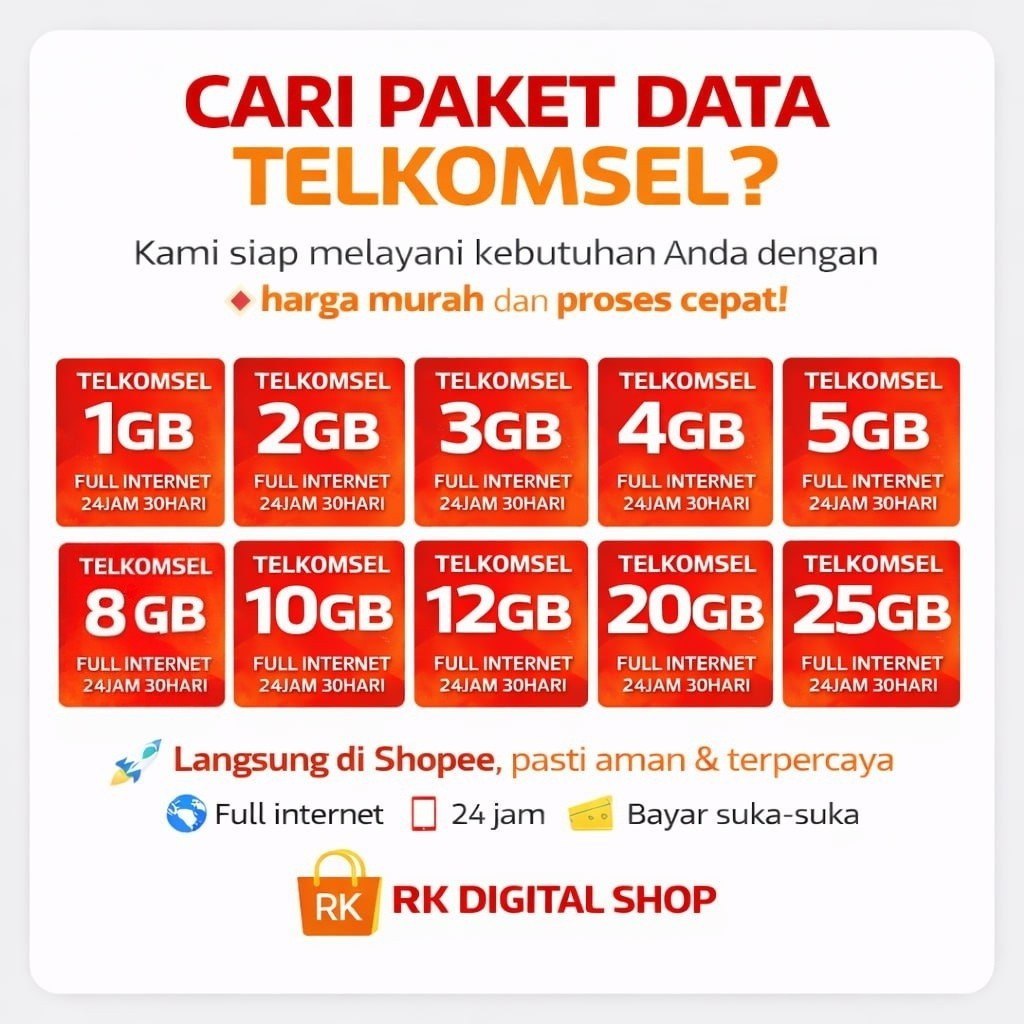 PROMO Paket Data Telkomsel Full Kuota Internet Semua Zona 30 Hari