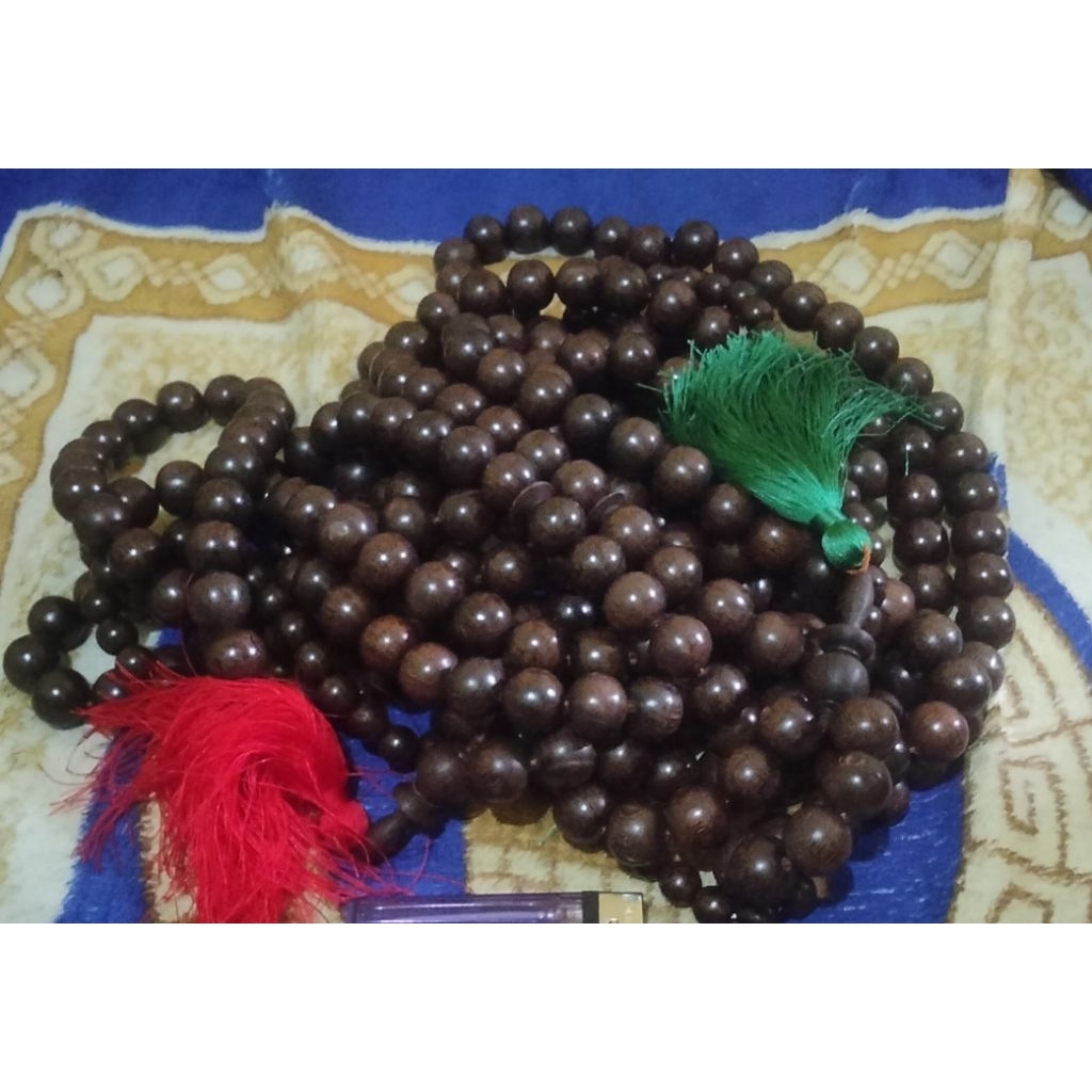 tasbih galih asem 18mm & 12mm bahan kayu galih asem