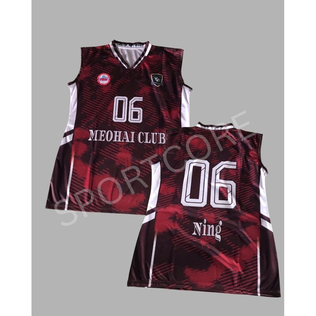 Jersey Voli Cewek Fullprinting Custom Nameset