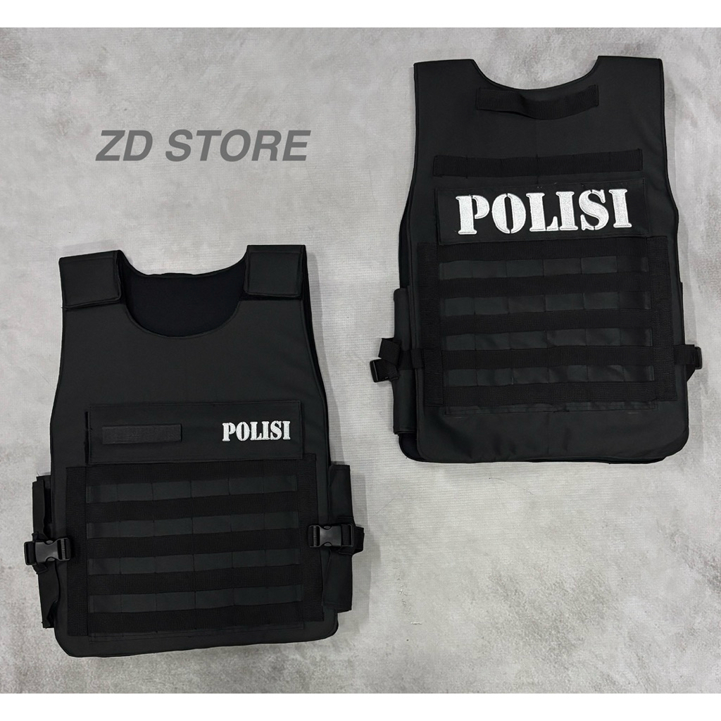 Rompi Angin POLISI Dan POLOS/Rompi Angin Hitam/Body Vest Motor