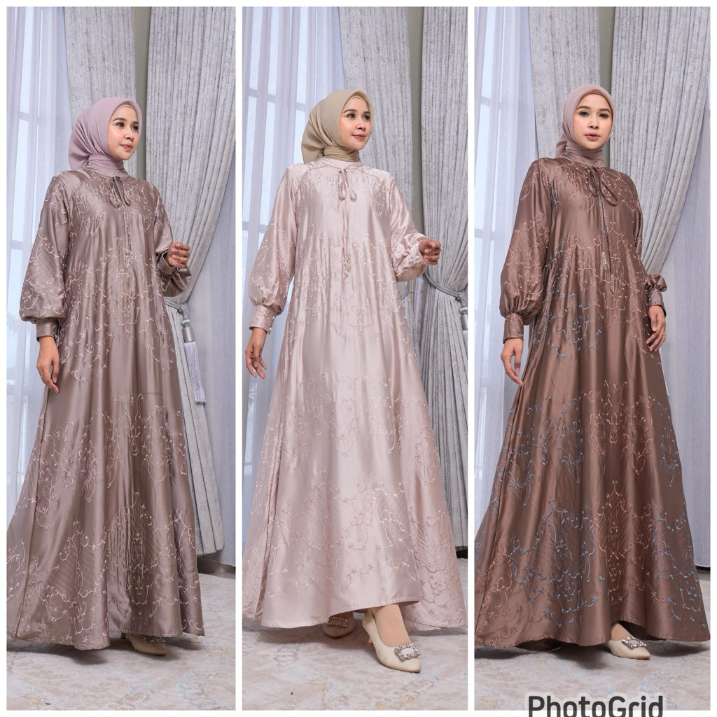 DIONNE  & MAIRA dress marevi standar & jumbo,gamis simple wanita muslimah
