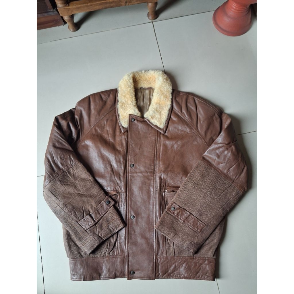 Jaket Kulit Domba Asli Berkualitas Claudio Vasallo Made in Italy