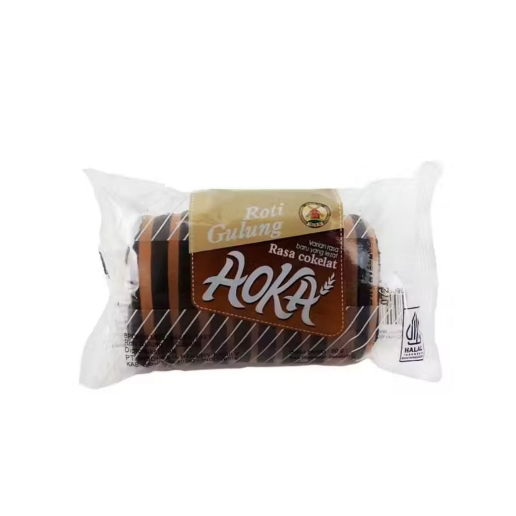 DISTRIBUTOR ROTI AOKA GULUNG COKELAT GROSIR TERMURAH