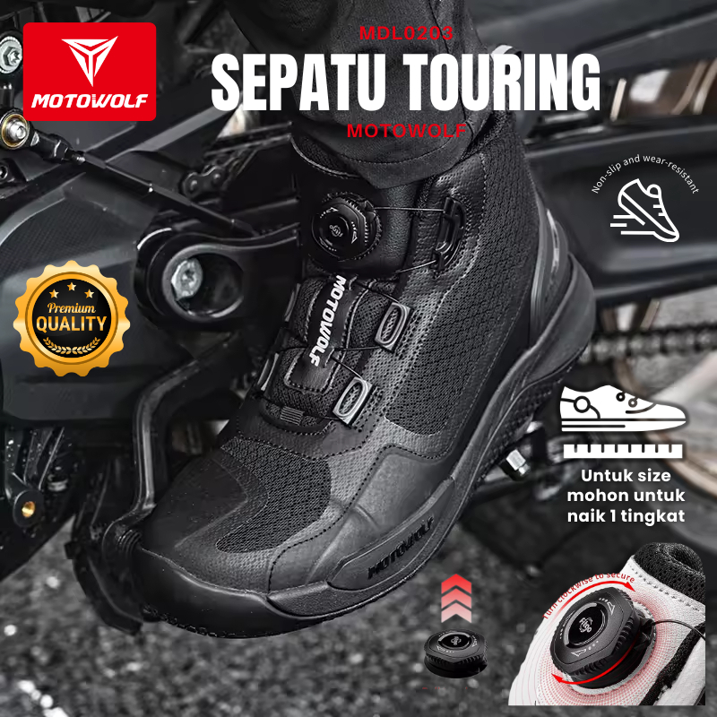 Sepatu Motor Touring Motowolf Boots Adventure Touring Sunmori Premium