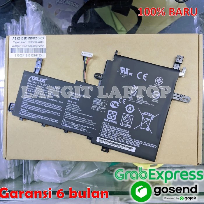 Laptop Baterai ASUS VivoBook 15 F513 M513 K513 S513 X513 Series B31N1842