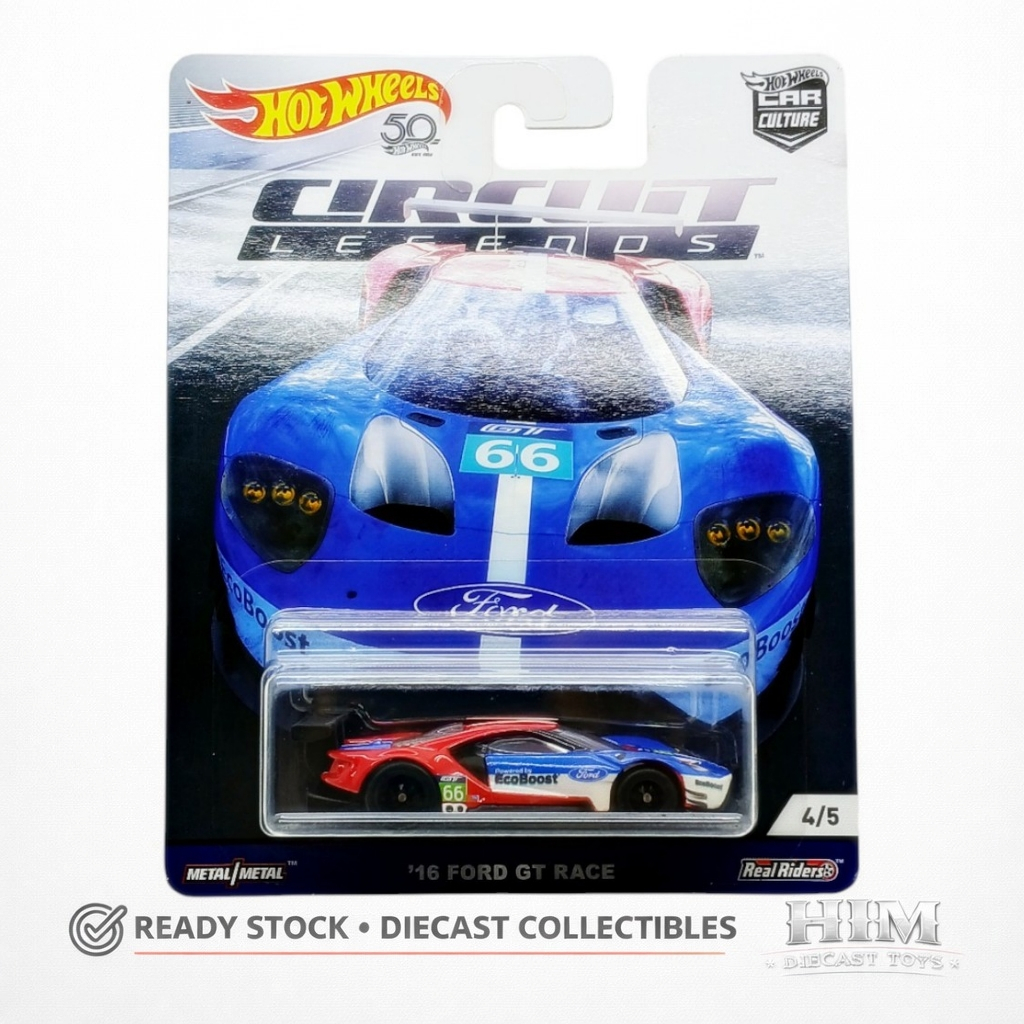 Hot Wheels Premium Circuit Legends 16 Ford GT Race
