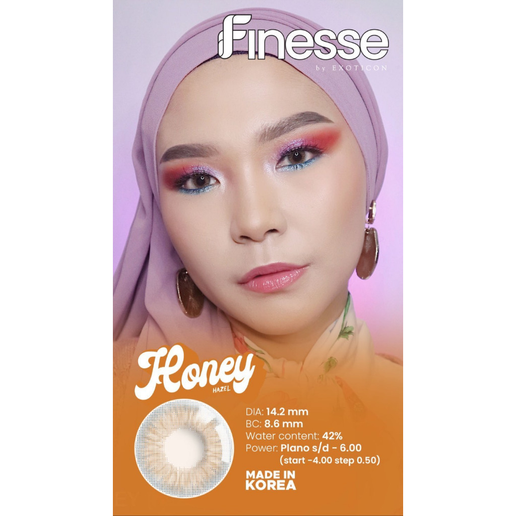 SOFTLENS X2 FINESSE HONEY HAZEL BY EXOTICON (MINUS 0.50 S.D -6.00) DIA 14.20MM EXP 2026