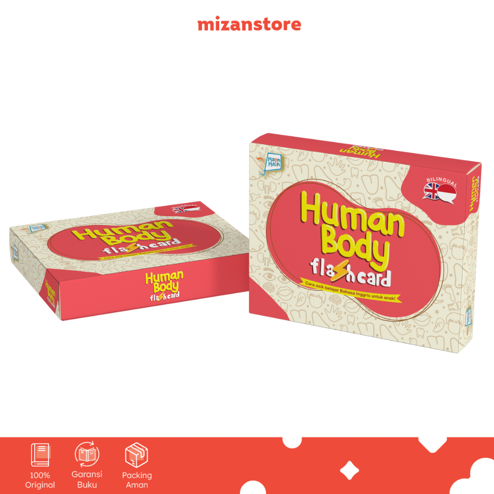 Mainan Edukatif Anak Flashcard Human Body Full Color - Mizan