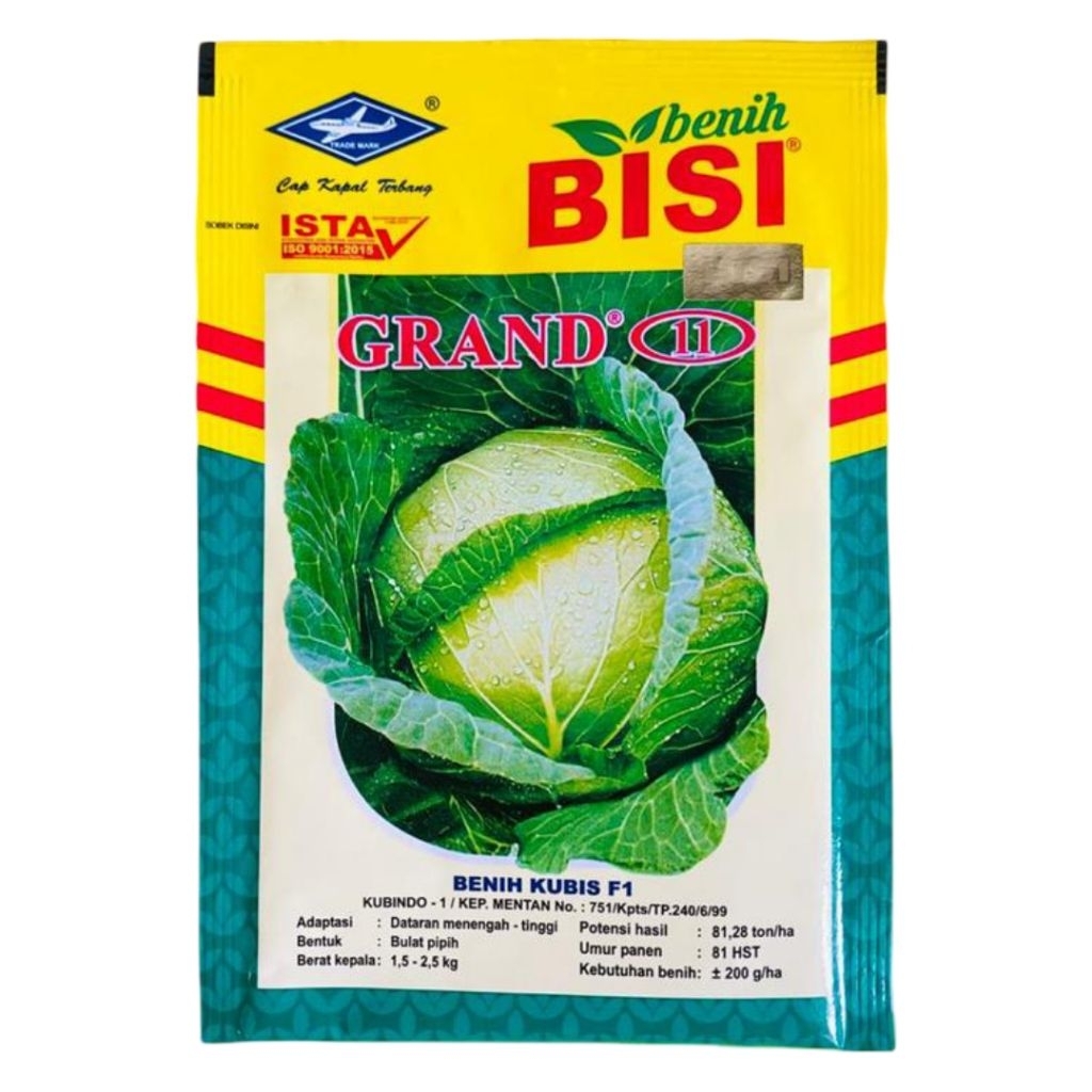Benih Kubis F1 GRAND 11 - 15 Gr - Benih Kapal Terbang