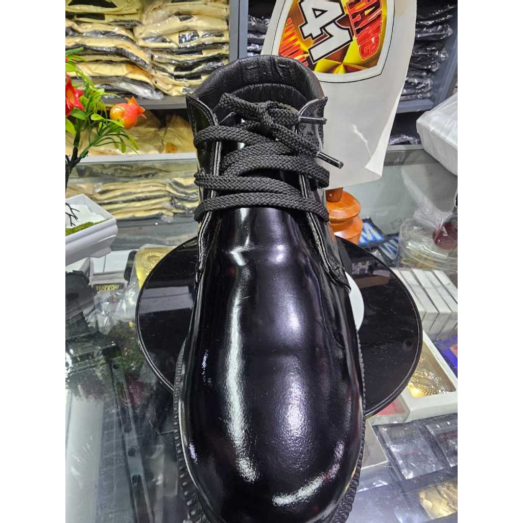 SEPATU PDH POLRI KULIT MENGKILAP