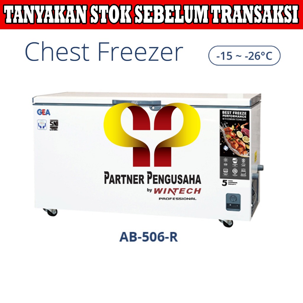 GEA AB-506-R Chest Freezer / Box Pendingin Makanan Beku Frozen Food Ice Cream