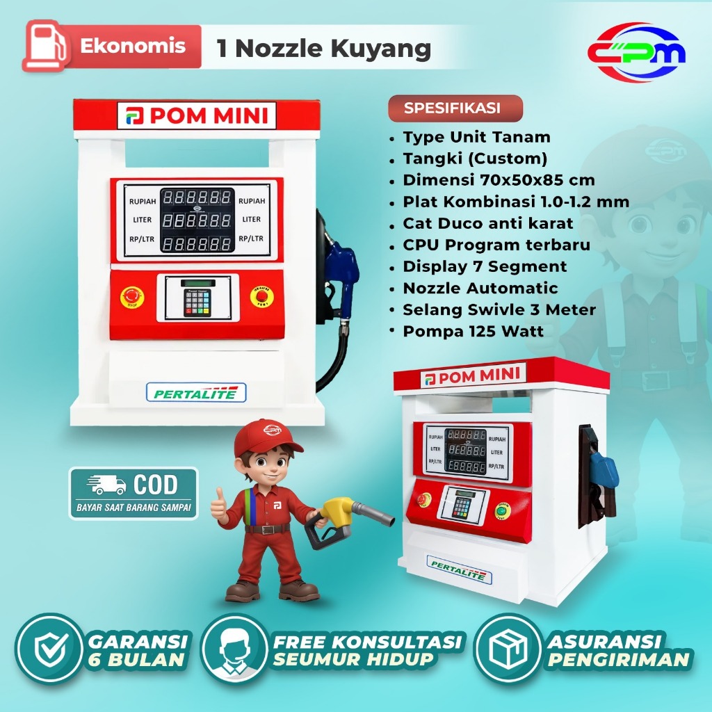 Pom Mini - Pertamini Digital 1 Nozzle Kuyang (Non Tangki) (CPM)
