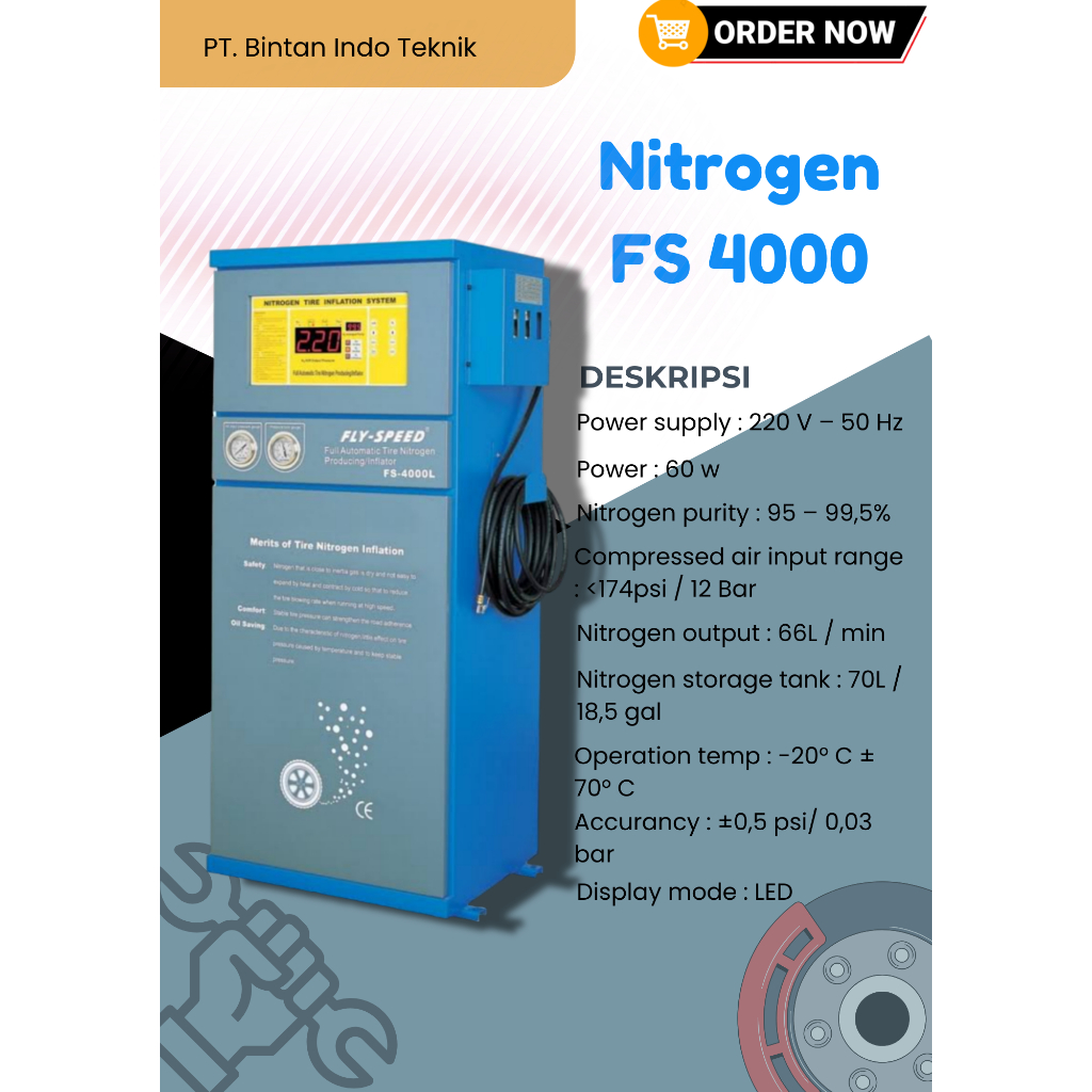 Mesin Pengisi Nitrogen Fly Speed 4000 FS 4000