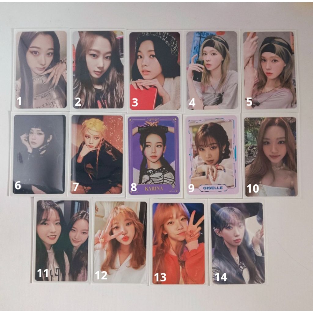 Photocard aespa karina giselle winter girls season greeting armageddon trading card Gowon hyeju oliv