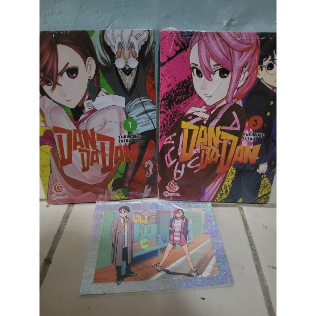 Segel Komik Dandadan 1 3 set bonus poscard official elex + 1 random artprint