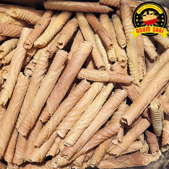 Opak Gulung Sari Rasa 250 Gram / Kue Semprong Gulung Manis Gurih Renyah - Anum Sari