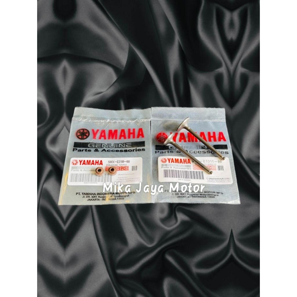 Klep Set IN EX + Sil klep 5TL Yamaha Mio lama,Mio sporty,Mio smile,Soul karbu,Fino karbu,Nouvo ORI