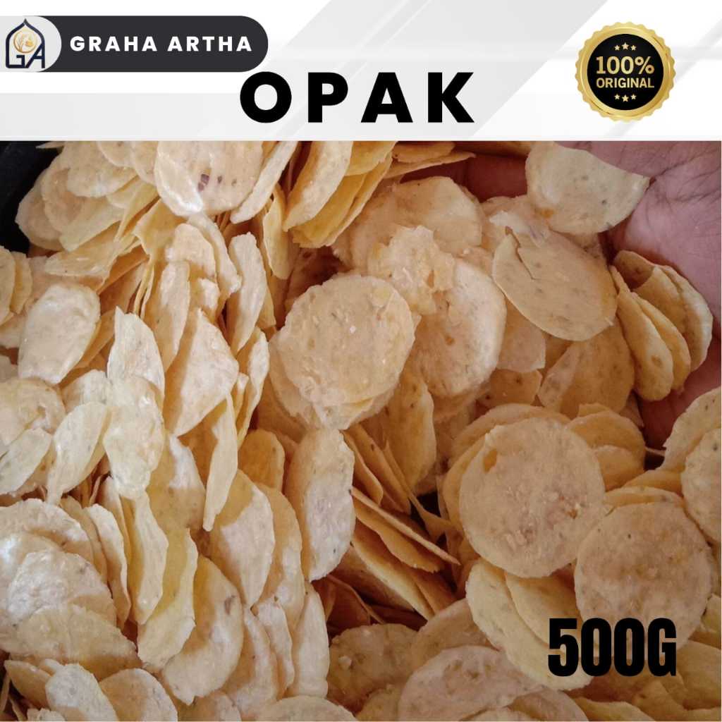 Kerupuk Opak mentah/ kerupuk kancing Medan Opak Limper Mentah/ Opak Kancing500G / Opak Singkong Ubi 