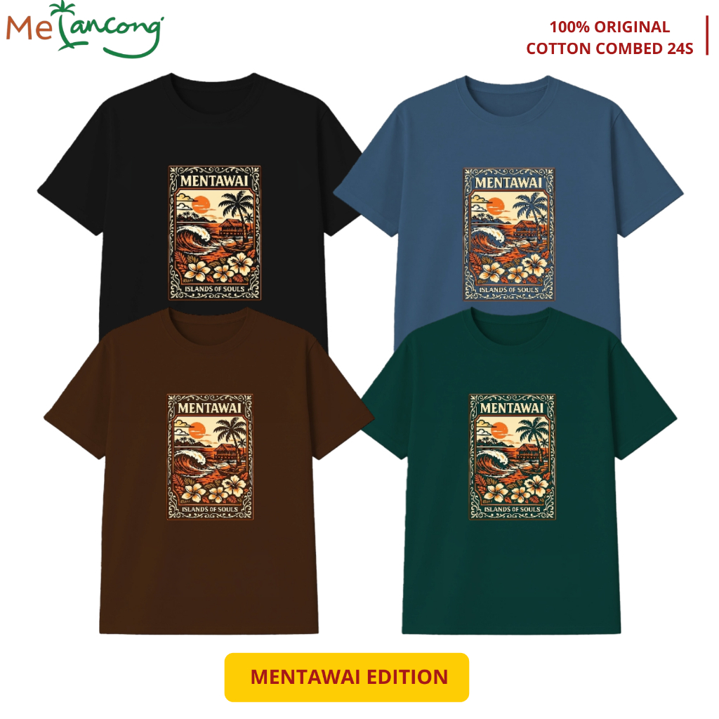 T-shirt Kaos Lengan Pendek Baju Pria Wanita Combed Cowok High Kain Bali KSMW05