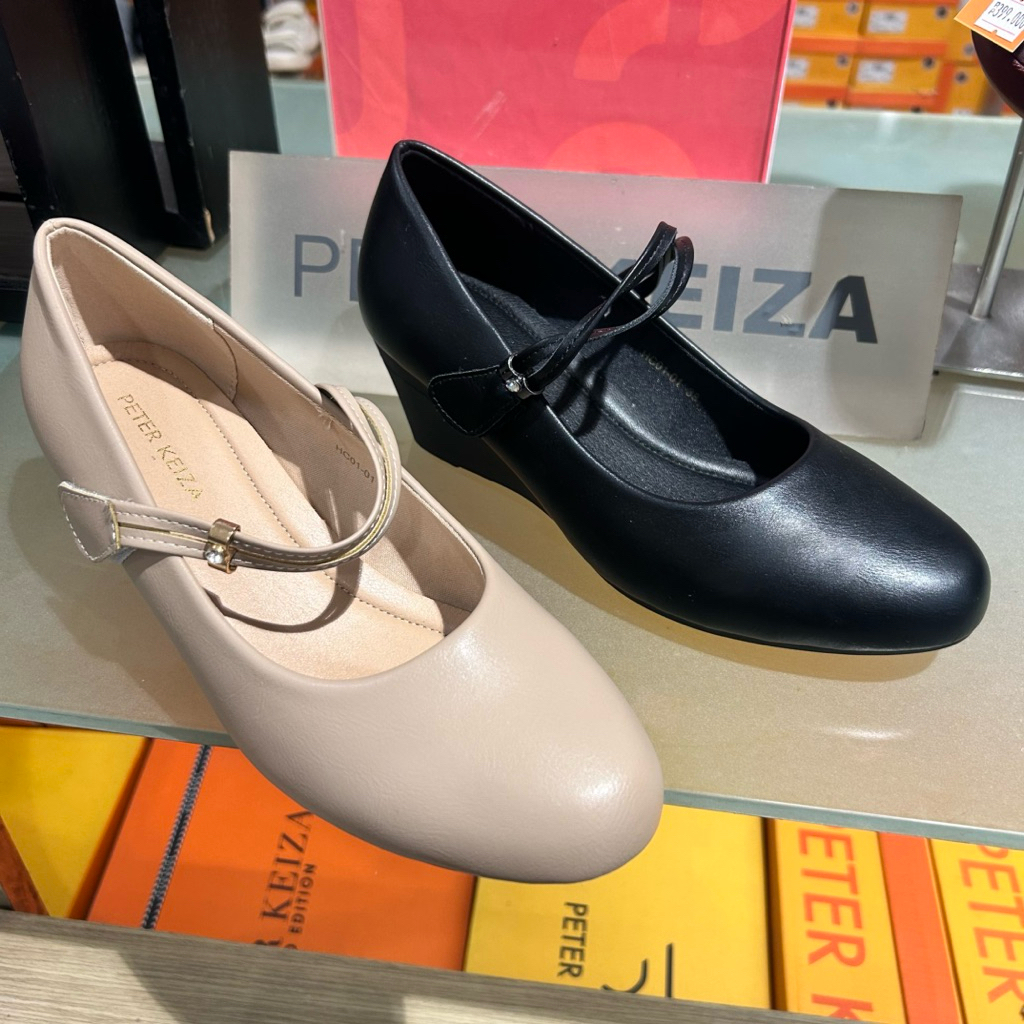 sepatu wanita wedges 7cm ringan fantofel PETER KEIZA original