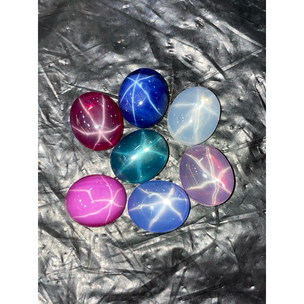 7 PCS BATU AMERIKA STAR (12x10mm) (7 WARNA)