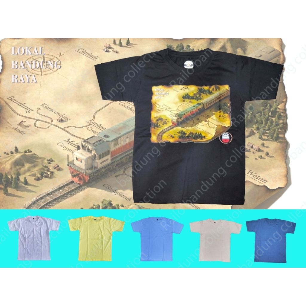 kaos ANAK kereta api | cc201 BDG raya | kereta api indonesia