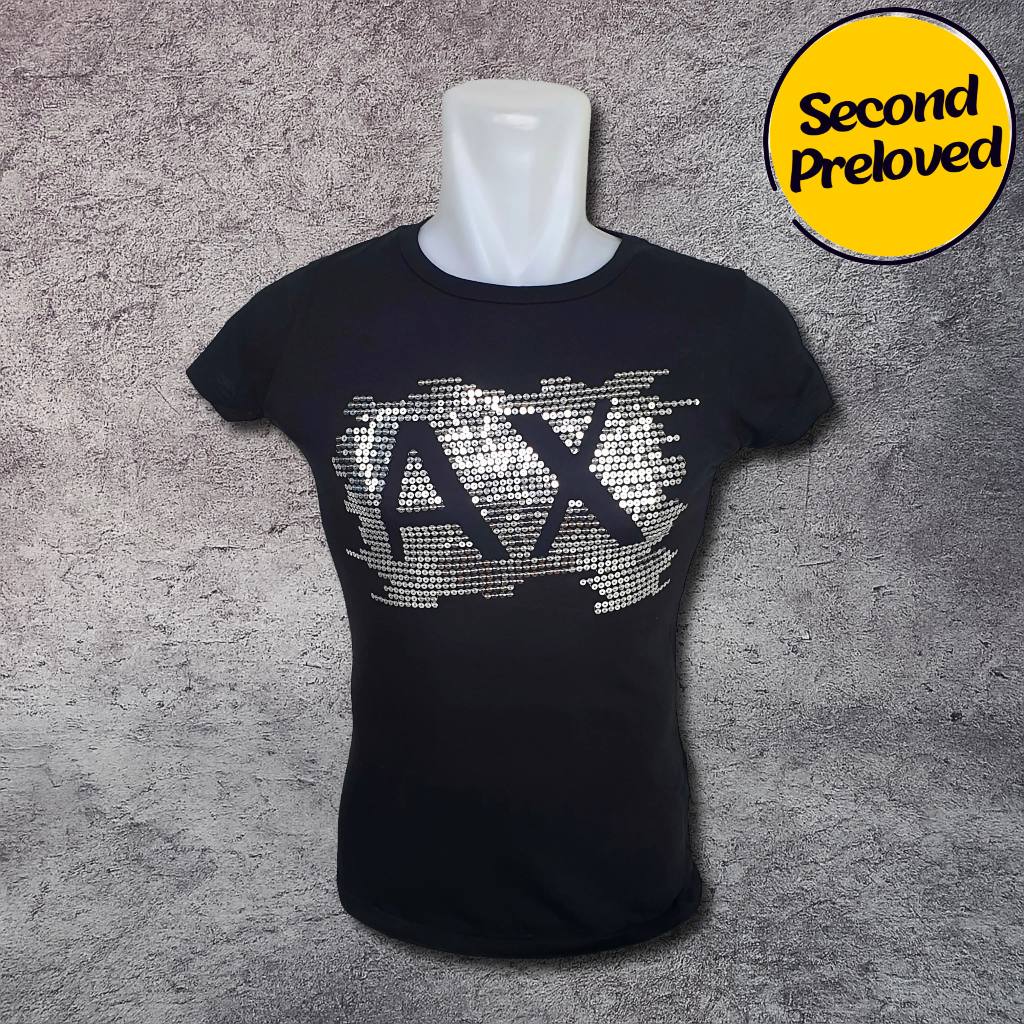 Baju Kaos Wanita / Anak ARMANI EXCHANGE - Size S / Lebar 42 cm - Original - Second