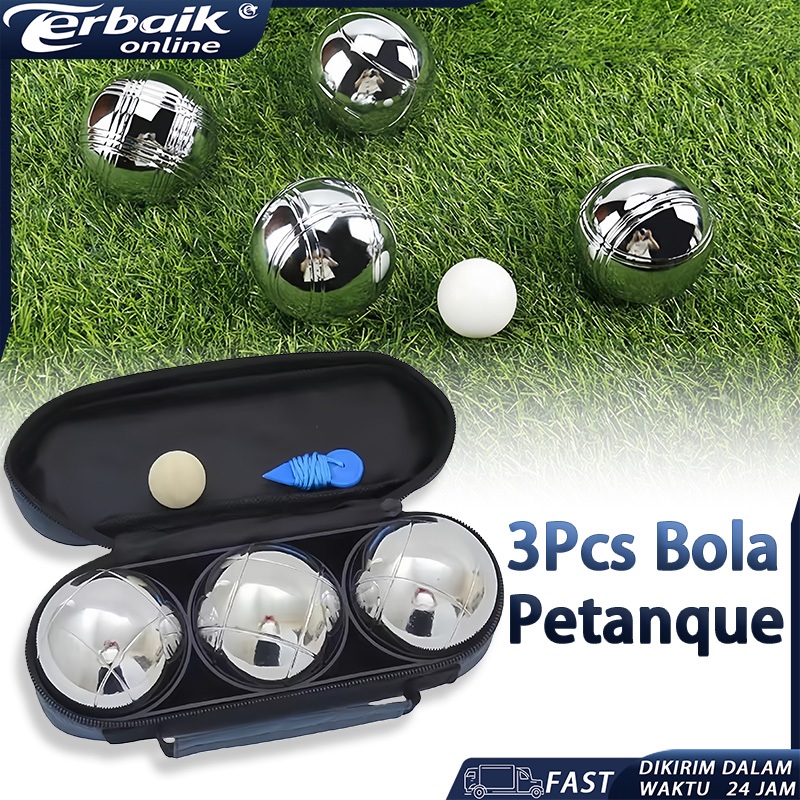 3pcs Bola Pentanque Boules/Bola Petanque Set Boule Rekreasi/ Bermain Petanque Bersama Teman atau Kel