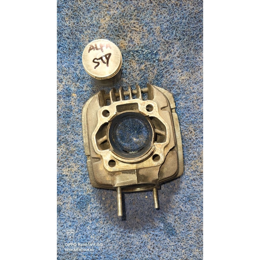 silinder blok Kawasaki Binter KH Kh100 set piston ring os std/0(piston pakai Alfa)liner halus siap p